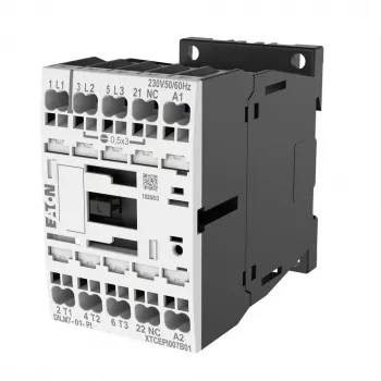 EATON DILM7-01(24VDC) galios kontaktorius, 3 polių, 400V, 3kW, 1NC, 24VDC, 199228