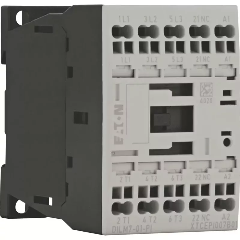 EATON DILM7-01(24VDC) galios kontaktorius, 3 polių, 400V, 3kW, 1NC, 24VDC, 199228