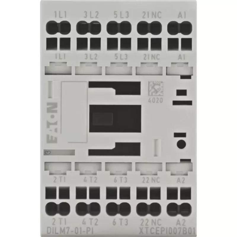 EATON DILM7-01(24VDC) galios kontaktorius, 3 polių, 400V, 3kW, 1NC, 24VDC, 199228