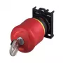 Eaton M22-PVS/K01 avarinio sustabdymo mygtukas su raktiniu atblokavimu, 1 NC, priekinis montavimas, 22,5 mm, raudonas/geltonas 216514