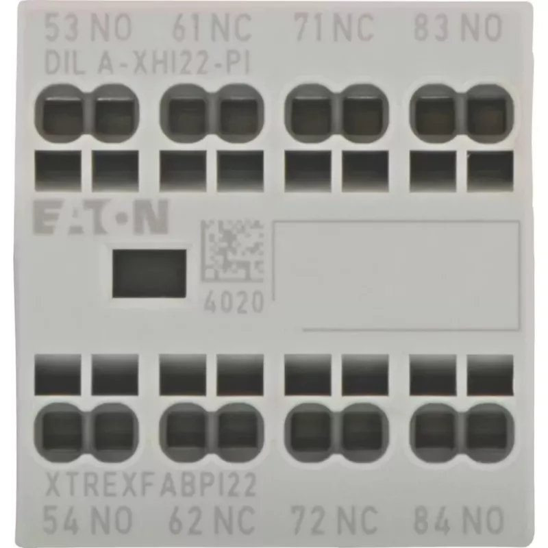 Eaton DILA-XHI22-PI pagalbinis kontaktų blokas, 2NO+2NC, 4A, priekinis montavimas 199319