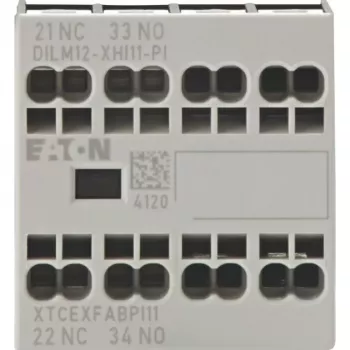 Eaton DILM12-XHI11 pagalbinis kontaktų blokas, 1NO+1NC, priekinis montavimas, varžtiniai gnybtai 199456