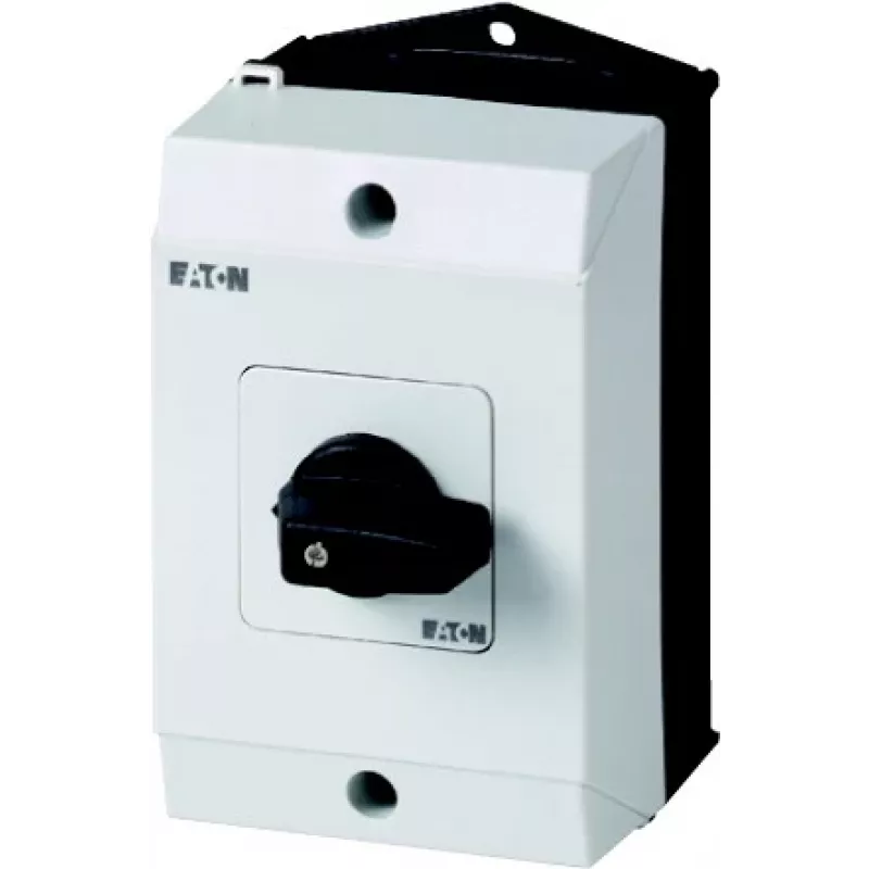 Eaton T0-3-8228/I1 3 polių ON-OFF jungiklis 20A 690V AC, juoda rankena/baltas priekis 207125