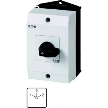Eaton T0-3-8401/I1 3 polių kumštelinis jungiklis, 20 A, juoda svirtis, montuojamas priekiniame skydelyje 207132