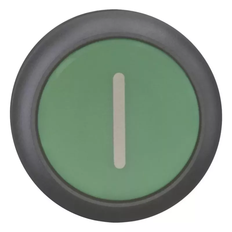 Eaton M22S-D-G-X1 plokščiasis mygtuko aktuatorius, žalias, 22,5 mm, momentinis, IP66/IP67/IP69K 216608