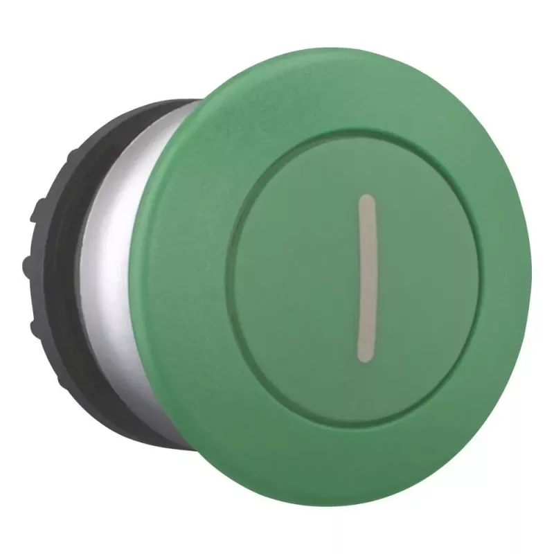 Eaton M22-DRP-G-X1 žalias fiksuojamasis mygtukas, 22,5 mm, priekinio skydo montavimas 216753