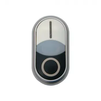 Eaton M22S-DDL-W dvigubas mygtukinis valdymo elementas, apšviestas, baltas 216707