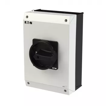 Eaton P3-63/I4/SVB-SW/HI11 3 polių pagrindinis jungiklis 63A, paviršinio montavimo, IP65, juodas/pilkas 207345