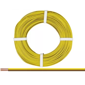 Donau Elektronik 218-38-25 daugiasluoksnė viela 2 x 0,14 mm² ruda, geltona 25 m