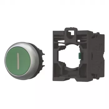 Eaton M22-D-G-X1-K10-BVP mygtukas su plastikiniu priekiniu žiedu, žalias, 1 NO 110937