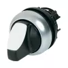 Eaton M22-WRLK3-W 3 padėčių perjungiklio operatorius, plastikinis, baltas svirtis, titano apvadas 216843-BK