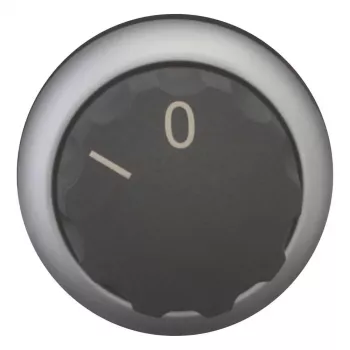 Eaton M22-W selektoriaus jungiklio pavara, 3 padėčių fiksuota, juoda, plastikinis priekinis žiedas, 22,5 mm montavimas