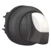 Eaton M22S-WRK3 selektoriaus jungiklio pavara, 3 padėčių, fiksuojamoji, juoda rankenėlė su baltais ženklais, 22,5 mm montavimas 216873