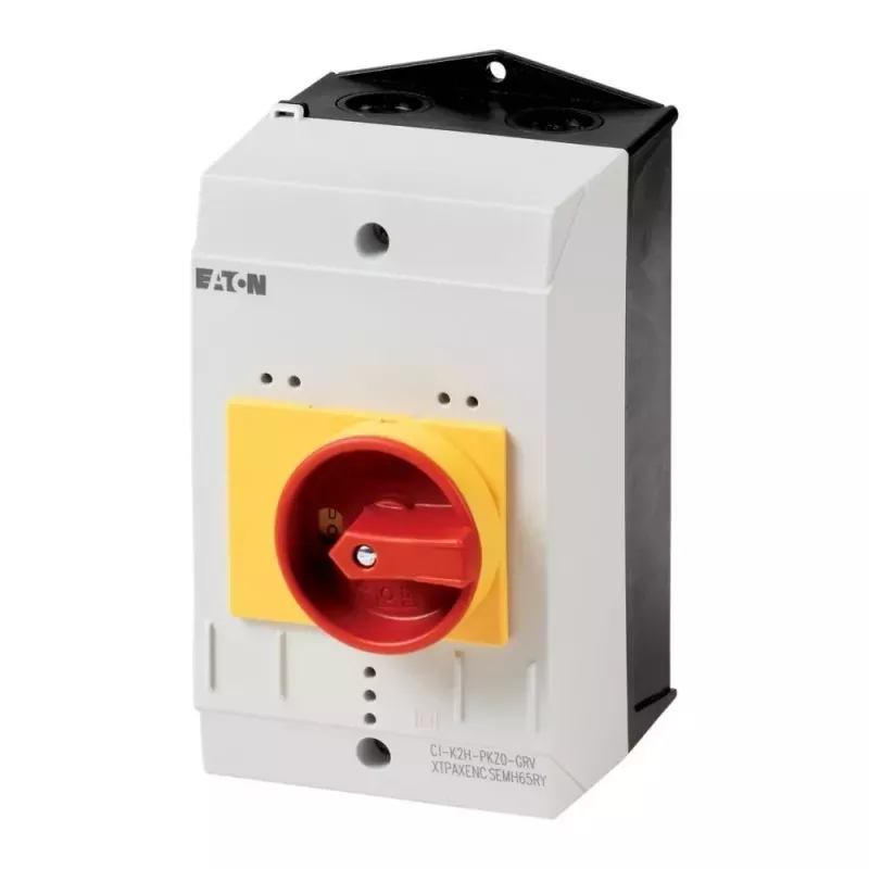 Eaton CI-K2 tuščias korpusas su avariniu sustabdymo mygtuku, 160 x 100 x 130 mm, pilkas/raudonas/geltonas 219655