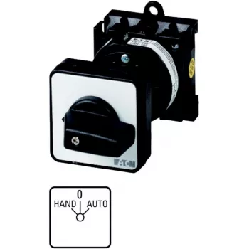 Eaton T0-1-15431/Z sukamasis kumštelinis jungiklis 1-polis 20A 690V AC įleidžiamas juodas/baltas 029364