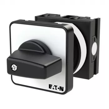 Eaton T0-1-8220/E vienpolis kumštelinis jungiklis, 20 A, 690 V AC, juoda metalinė rankenėlė, skydinis montavimas 031728