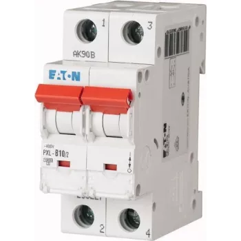 Eaton PXL-B10/2 miniatiūrinis automatinis jungiklis, 1 polius, B charakteristika, 10 A, 6 kA, DIN bėgelio montavimas 236227