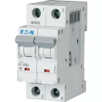 Eaton PXL-B16/2 automatinis jungiklis, 16 A, 2 polių, B tipo, 10 kA, 230/400 V AC, DIN bėgiui 236231