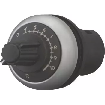 Eaton M22-R470K sukamasis potenciometras, 470 kΩ, 0,5 W, vieno apsisukimo, linijinis, montuojamas į skydą