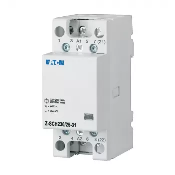 Eaton Z-SCH2 instaliacinis kontaktorius 230V AC 25A 3NO+1NC DIN bėgiui 248846