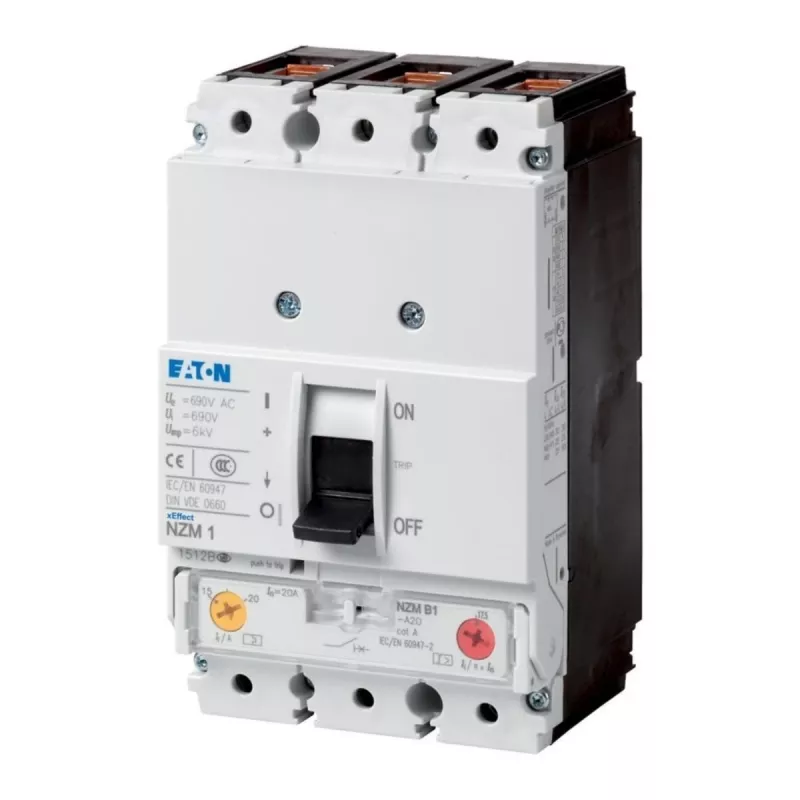 Eaton NZMB1-A63 3 polių automatinis jungiklis, 63 A, 690 V AC, 36 kA 259077