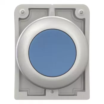 Eaton M30C-FDR-B RMQ-Titan plokščias apvalus chromuotas mėlynas mygtuko aktuatorius, 30,5 mm, momentinis 182947