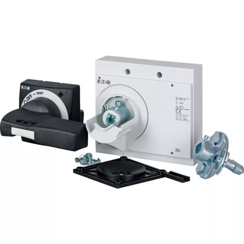 Eaton NZM3-XTVD durų movos sukimosi rankena, užrakinama, IP66, juoda/pilka, 260170
