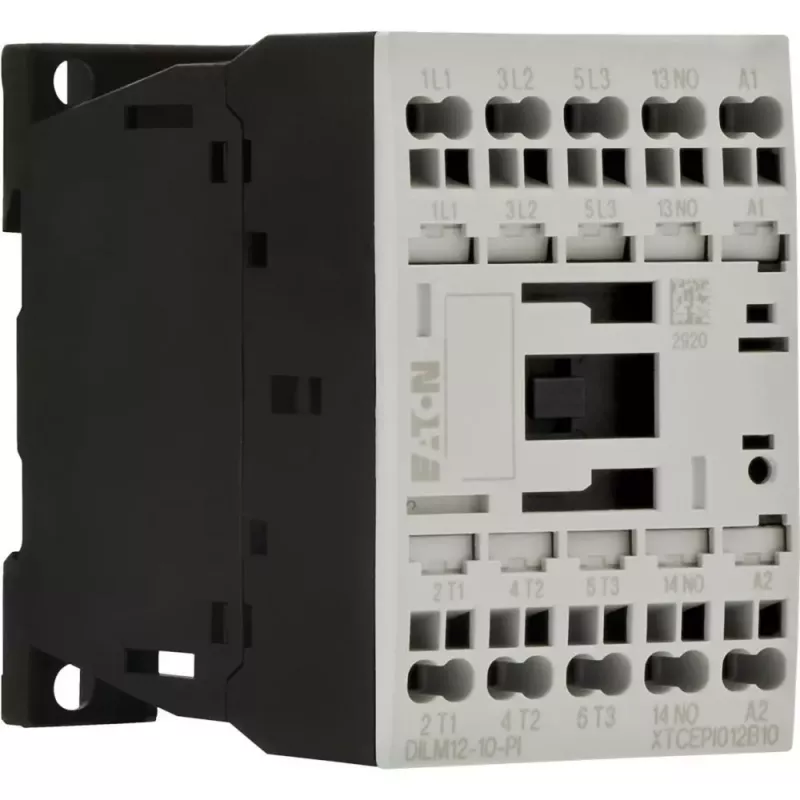 Eaton DILM12-10 kontaktorius, 3 polių, 1 NO pagalbinis kontaktas, 230 V AC ritė, 12 A, 5,5 kW 199239