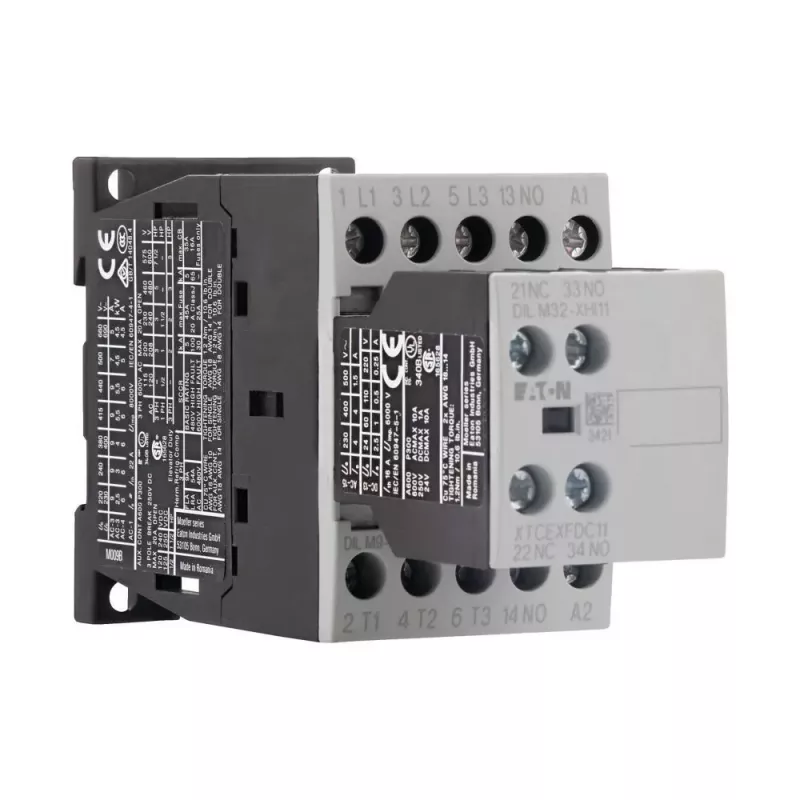 Eaton DILM9-21 galios kontaktorius 3 polių 4kW 400V AC ritė 230V 50Hz 2NO+1NC 276760