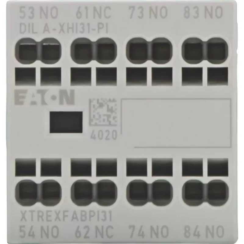 Eaton DILA-XHI31-PI pagalbinis kontaktų blokas, 3NO+1NC, priekinis montavimas, varžtiniai gnybtai, skirta DILM7-DILM38 kontaktoriams ir DILA relėms 199318