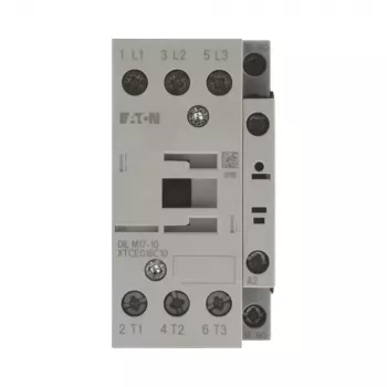 Eaton DILM17-10 galios kontaktorius, 3 polių, 17 A, 690 V AC, ritė 42 V 50 Hz / 48 V 60 Hz, 1 NO pagalbinis, IP00, juodas/baltas 277000