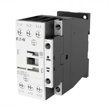 Eaton DILM38-10 galios kontaktorius, 230 V AC 50 Hz / 240 V AC 60 Hz ritė, 3 polių, 38 A, 1 NO pagalbinis kontaktas 112428