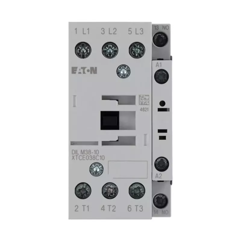 Eaton DILM38-10 galios kontaktorius, 230 V AC 50 Hz / 240 V AC 60 Hz ritė, 3 polių, 38 A, 1 NO pagalbinis kontaktas 112428