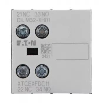 Eaton pagalbinis kontaktų blokas 1NO+1NC, 2 polių, priekinio montavimo, skirtas DILM kontaktoriams DILM32-XHI11 277376
