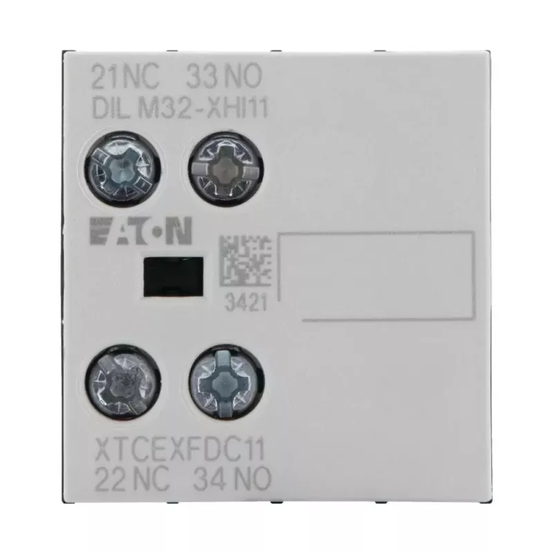 Eaton pagalbinis kontaktų blokas 1NO+1NC, 2 polių, priekinio montavimo, skirtas DILM kontaktoriams DILM32-XHI11 277376
