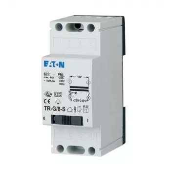 Eaton TR-G/8-S skambučio transformatorius 230V į 8V 8VA DIN bėgių montavimas 272482