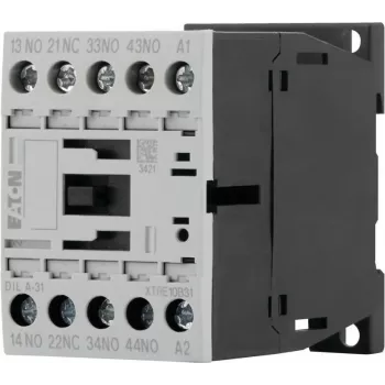 Eaton DILA-31 pagalbinis kontaktoriuss 24 VDC 3 NO + 1 NC, varžtiniai gnybtai, 1,6 kW