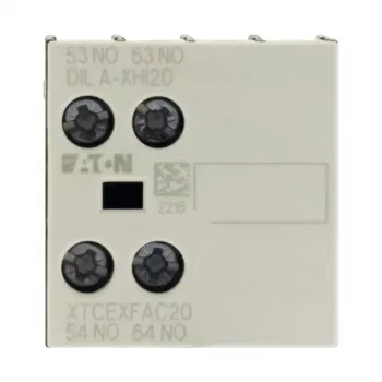 Eaton DILA-XHI20 pagalbinis kontaktų blokas, 45 mm plotis, juodas/baltas, -25 iki 60 °C, 276422