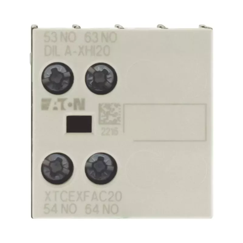 Eaton DILA-XHI20 pagalbinis kontaktų blokas, 45 mm plotis, juodas/baltas, -25 iki 60 °C, 276422