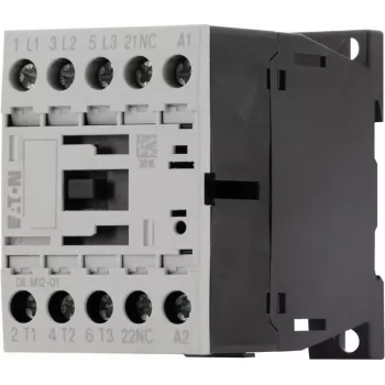 Eaton DILM12-01 3 polių variklio kontaktoriuss, 230 V AC / 240 V AC ritė, 12 A, 1 NC pagalbinis 276865