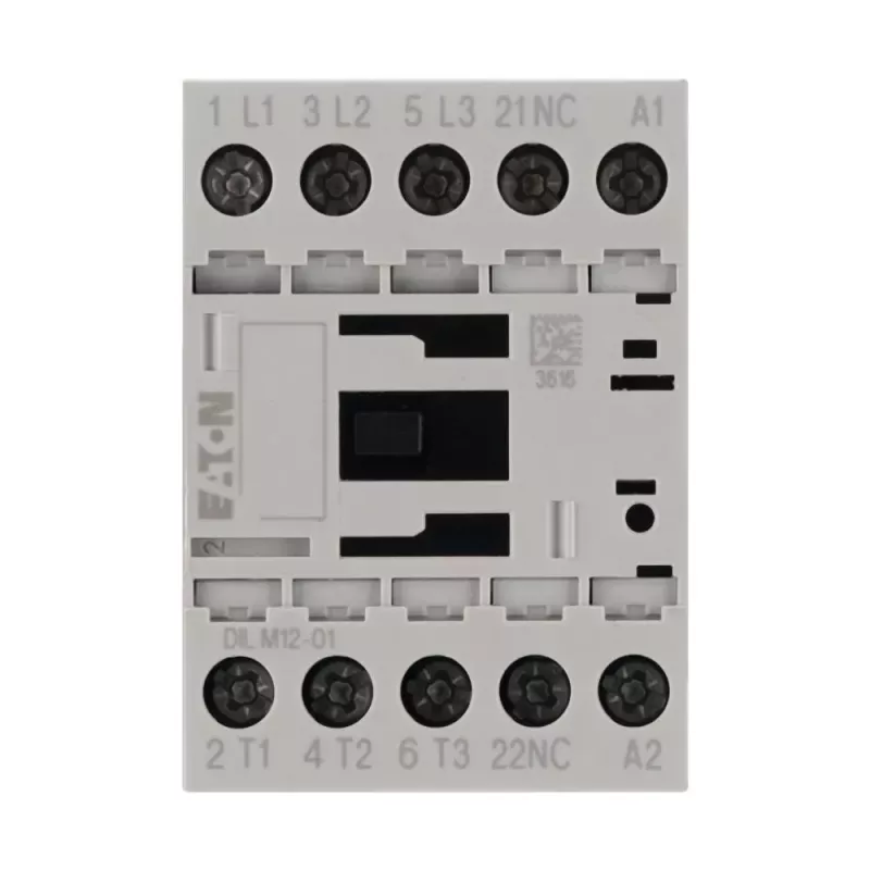 Eaton DILM12-01 3 polių variklio kontaktoriuss, 230 V AC / 240 V AC ritė, 12 A, 1 NC pagalbinis 276865