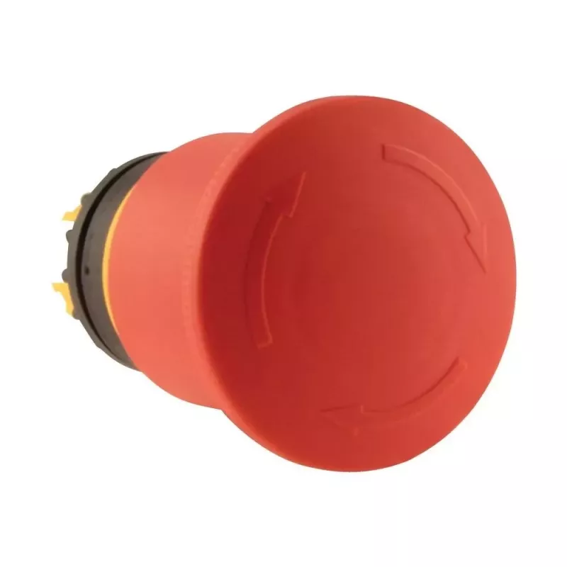 Eaton M22-PVT45P avarinio sustabdymo mygtukas, grybo formos galvutė, 45 mm, raudonas mygtukas, geltonas apvadas, ištraukiamas atblokavimas 121462
