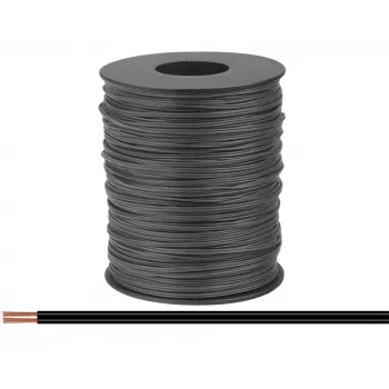 Donau Elektronik 114-11-100 daugiasluoksnė viela 2 x 0,08 mm² juoda 100 m
