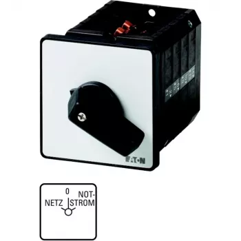 Eaton T5B-4-8902/E 4 polių sukamasis valdymo jungiklis, 32 A, 690 V AC, juodas/baltas 207430