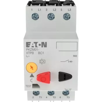 EATON PKZM01-1.6 variklio apsaugos automatinis jungiklis, 1,6A, 0,55kW, 3 polių, mygtukinis 278480