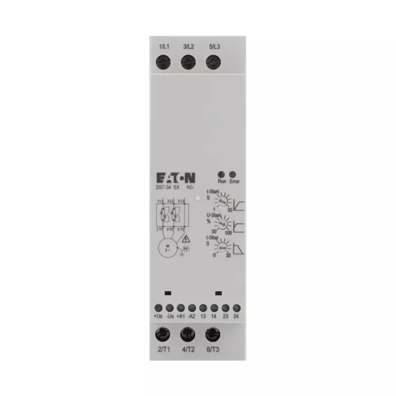 Eaton DS7-342SX024N0-N švelnaus paleidimo įrenginys, 24 A, 200-480 V AC, 24 V AC/DC valdymas, 11 kW