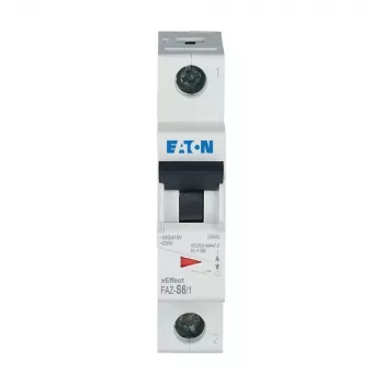 Eaton FAZ-S6/1 modulinis automatinis jungiklis (MCB), 1 polius, 6 A, C charakteristika, 6 kA, 230/400 V AC 278610