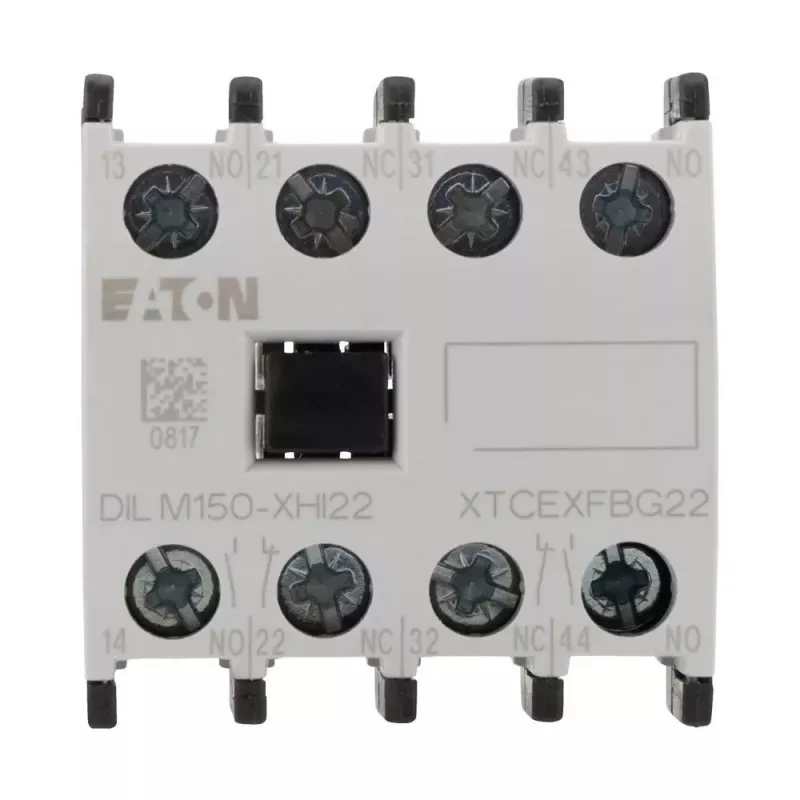 Eaton DILM150-XHI22 pagalbinis kontaktų blokas, 2NO+2NC, priekinis montavimas, varžtiniai gnybtai 277950