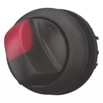 Eaton M22S-WLKV-R selektoriaus jungiklio pavara, 2 padėčių fiksavimo, juoda rankenėlė, plastikinis priekinis žiedas 284399