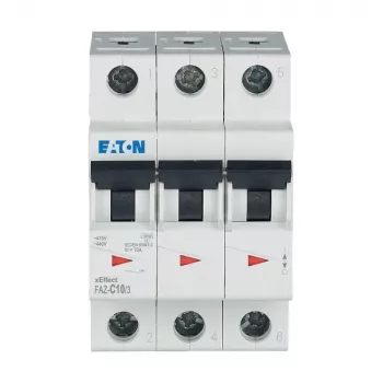 Eaton FAZ-C10/3 automatinis grandinės pertraukiklis C tipo 10 A 3 polių 278869